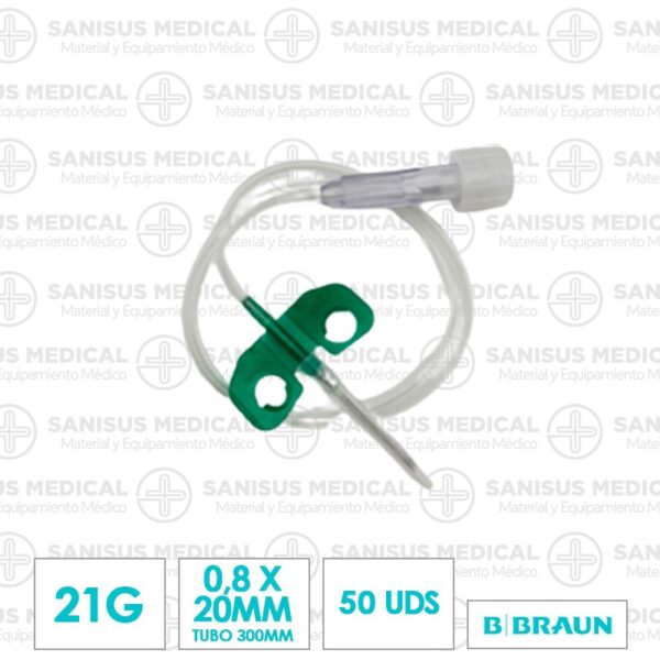 VENOFIX A, 21G, 0,8 x 20mm, VERDE, Cx 50 unid