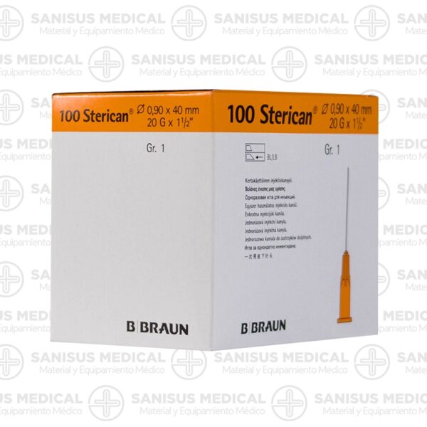 AGULHA STERICAN 20G, 0,90 X 40 mm, Cx 100 uni