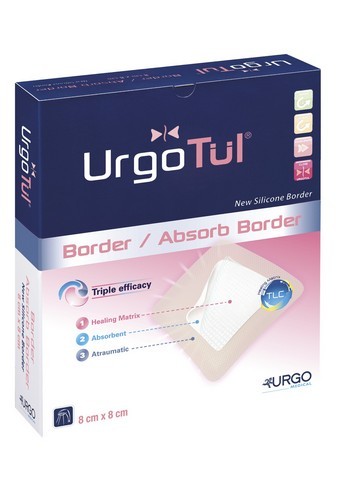 URGOTUL ABSORB BORDER SILICONE 10 x 10 cm, Cx 10 uni